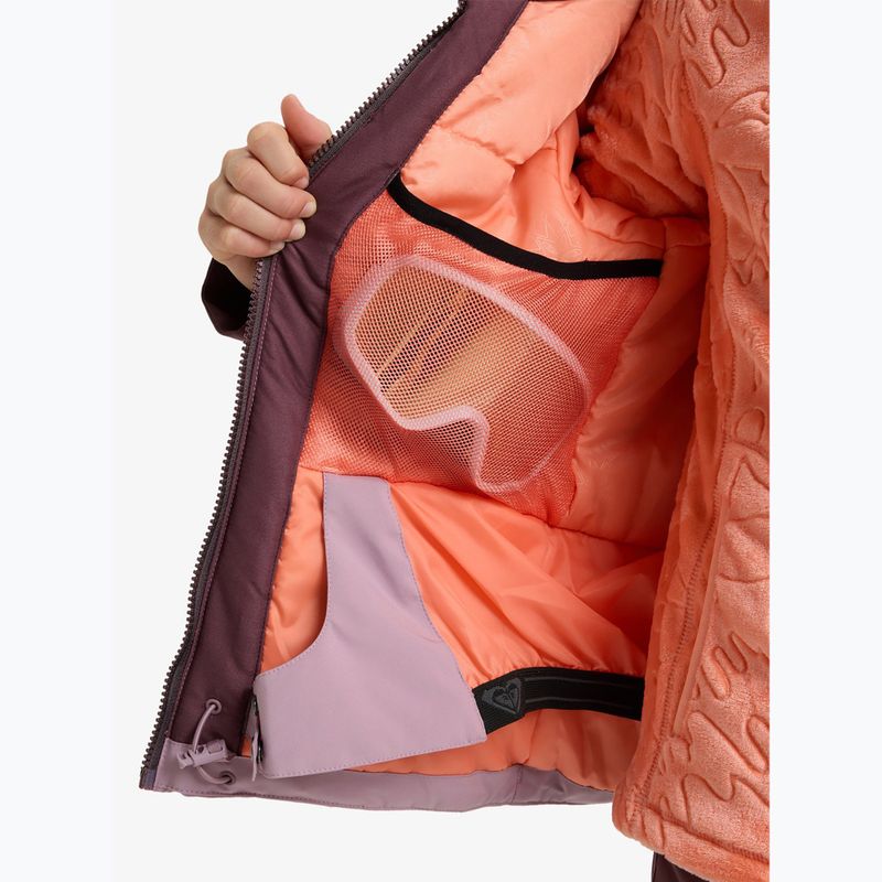 Vaikiška snieglenčių striukė ROXY Free Jet Block discreet mauve 11