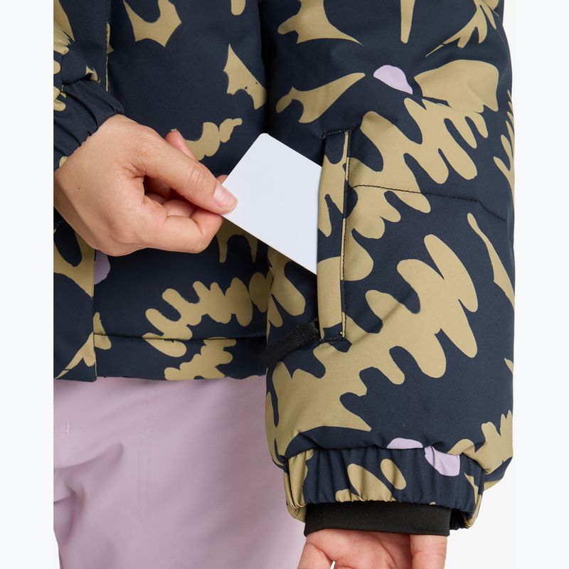 Moteriška snieglenčių striukė ROXY Snow Winter Rebel fennel seed/big flower 8