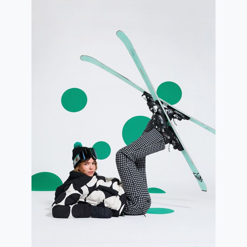 Moteriškos snieglenčių kelnės ROXY Rising High whisper white/small dots 9