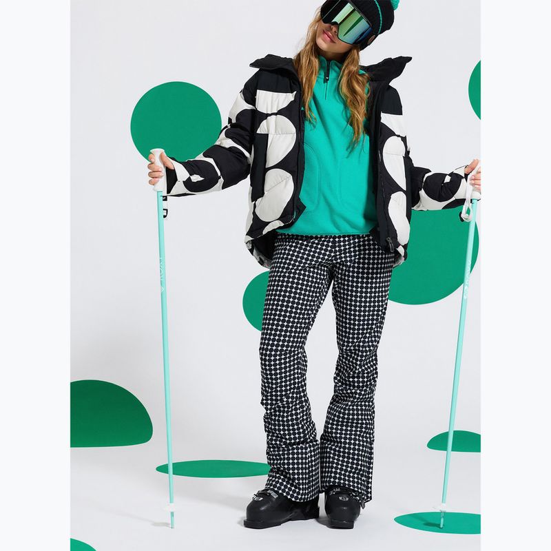 Moteriškos snieglenčių kelnės ROXY Rising High whisper white/small dots 11