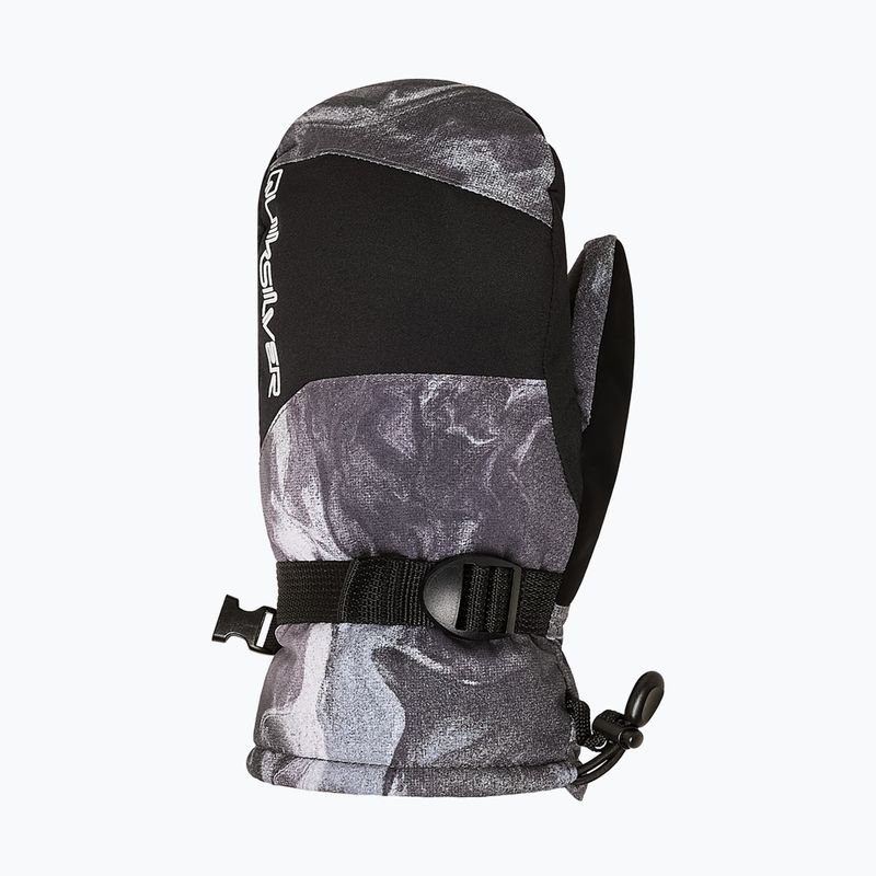 Vaikiškos snieglenčių pirštinės Quiksilver Mission Mitt thermostamp grayscale 2