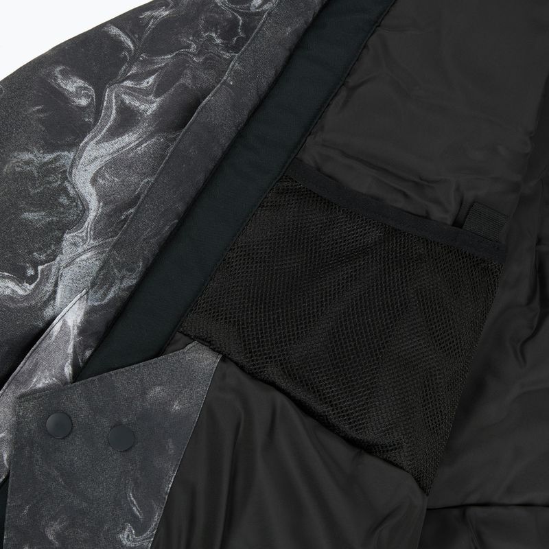 Vaikiška snieglenčių striukė Quiksilver Mission Printed thermostamp grayscale 13