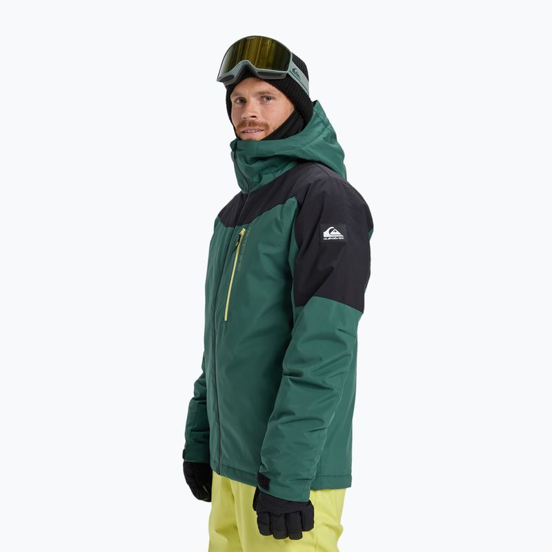 Vyriška snieglenčių striukė Quiksilver Titano trekking green 4