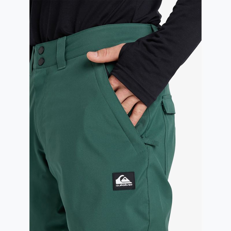 Vaikiškos snieglenčių kelnės Quiksilver Estate trekking green 4