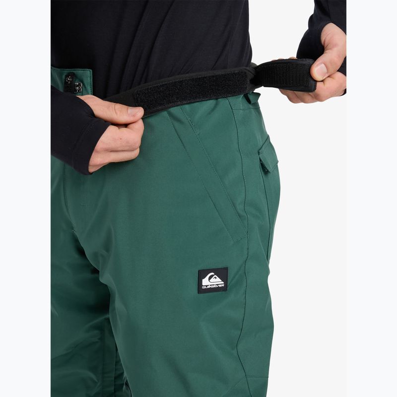 Vaikiškos snieglenčių kelnės Quiksilver Estate trekking green 7