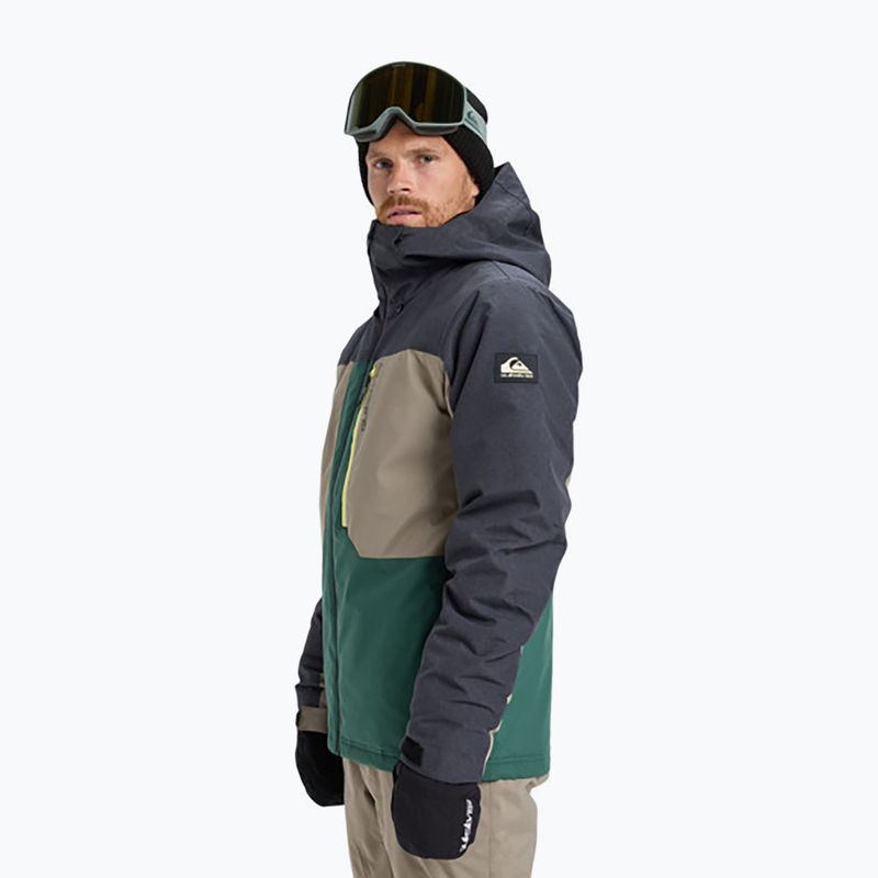 Vyriška snieglenčių striukė Quiksilver Dawson trekking green 4