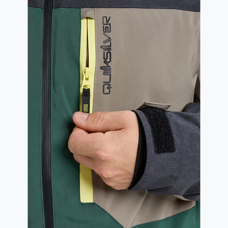 Vyriška snieglenčių striukė Quiksilver Dawson trekking green 8