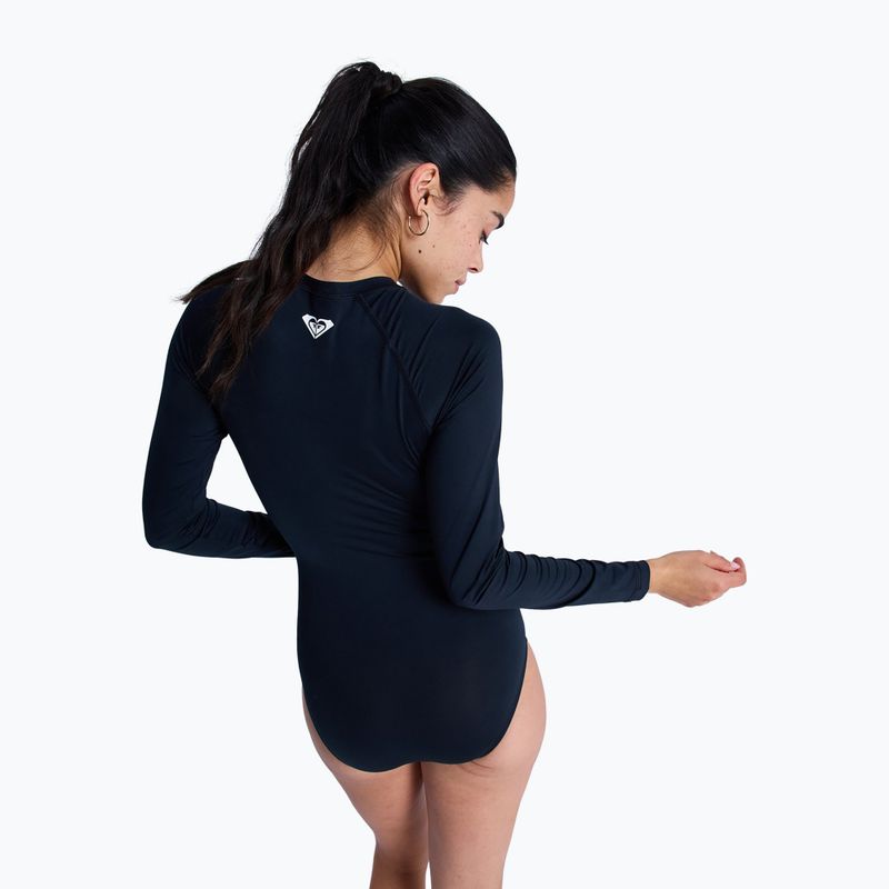 Moteriškas vienspalvis maudymosi kostiumėlis ROXY Essentials Front Zip anthracite 3