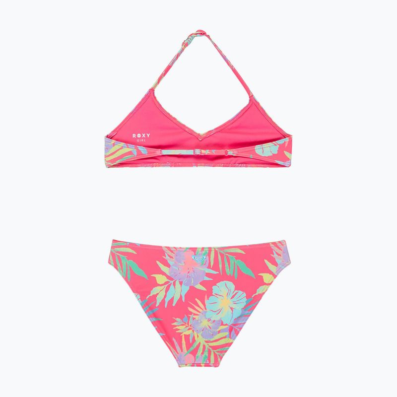 Dviejų dalių maudymosi kostiumėlis vaikams ROXY Aquarella Tri Bralette Set sangria sunset 2