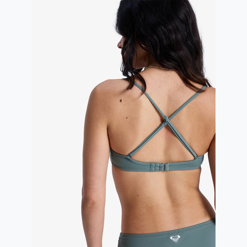Maudymosi kostiumėlio viršus ROXY Solid Essentials Wrap Bralette agave green 4