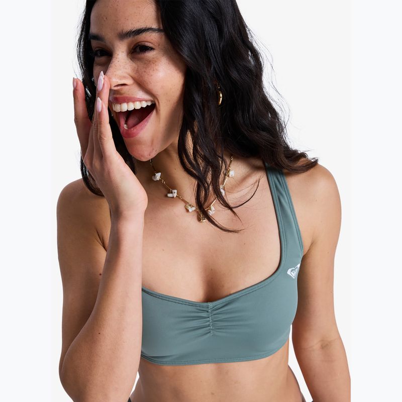 Maudymosi kostiumėlio viršus ROXY Solid Essentials Bralette agave green 6