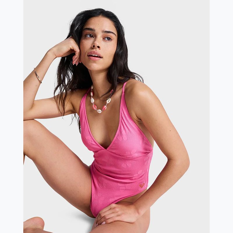 Vientisas moteriškas maudymosi kostiumėlis ROXY Paradise HI sangria sunset 8