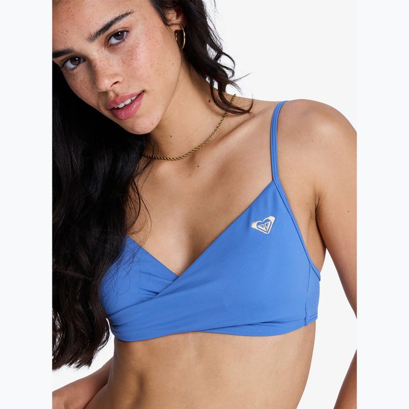 Maudymosi kostiumėlio viršus ROXY Solid Essentials Wrap Bralette dutch blue 5