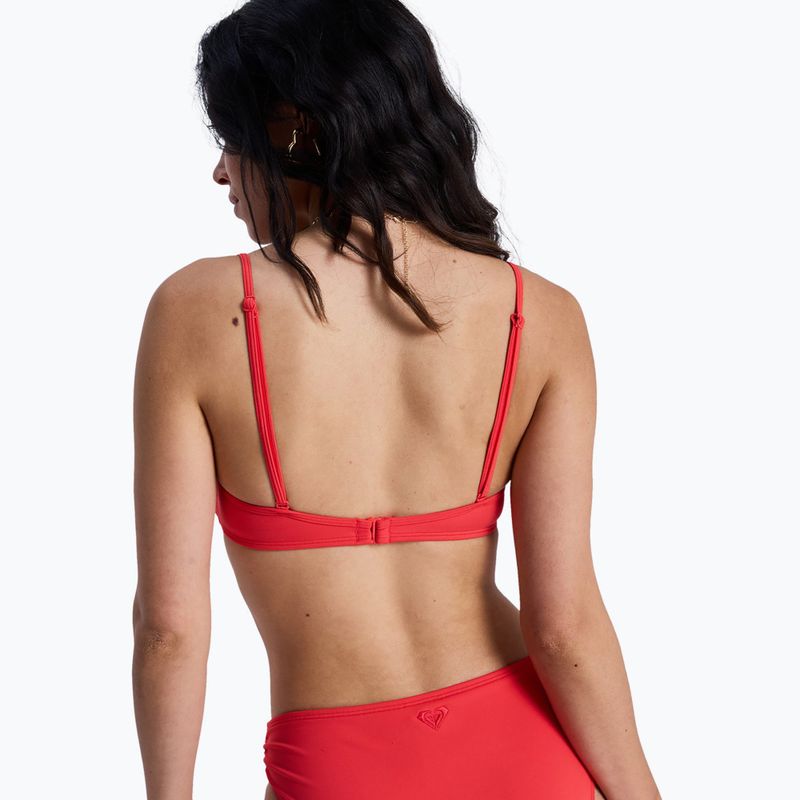 Maudymosi kostiumėlio viršus ROXY Solid Essentials Wrap Bralette hibiscus 3