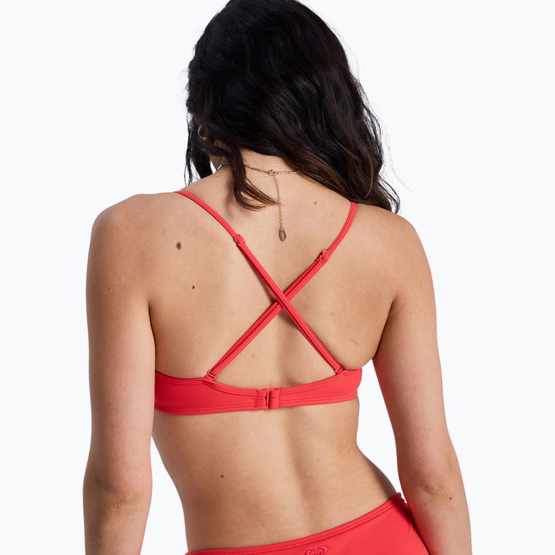 Maudymosi kostiumėlio viršus ROXY Solid Essentials Wrap Bralette hibiscus 4