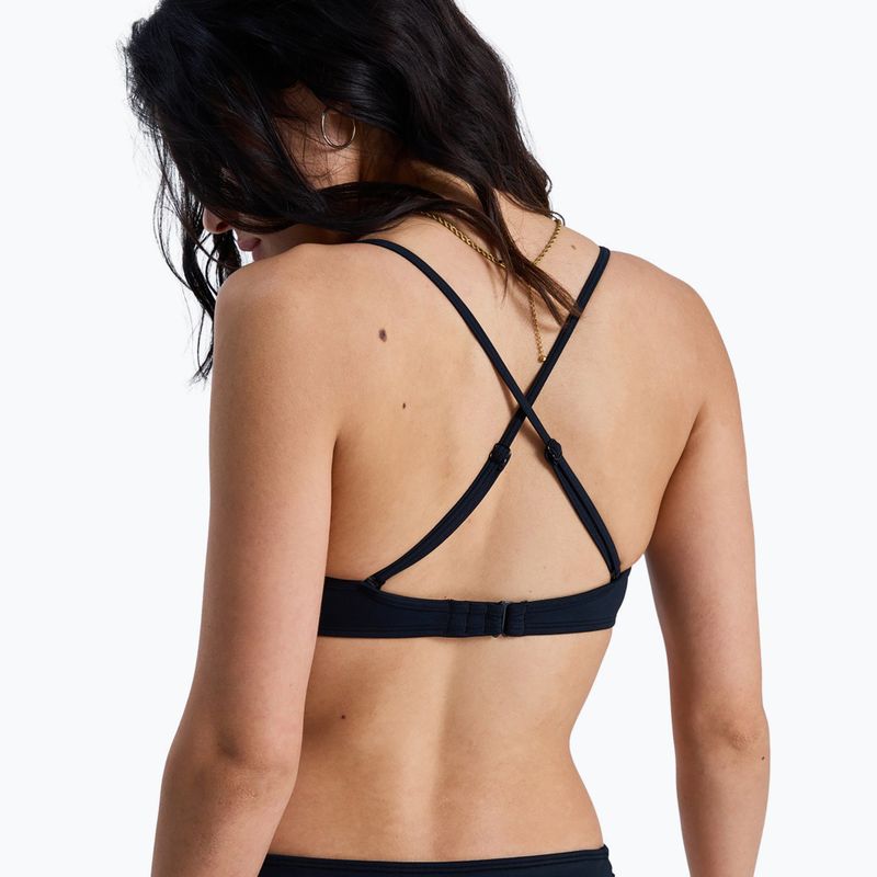 Maudymosi kostiumėlio viršus ROXY Solid Essentials Wrap Bralette anthracite 3