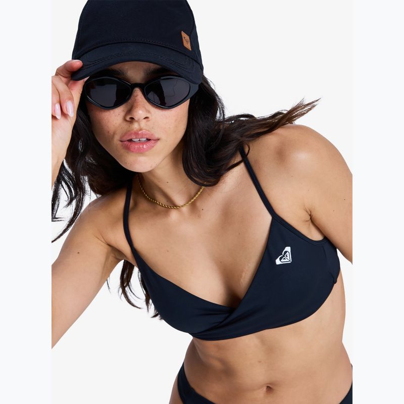 Maudymosi kostiumėlio viršus ROXY Solid Essentials Wrap Bralette anthracite 5