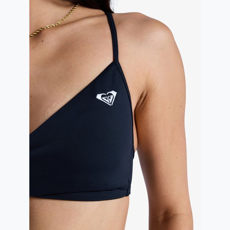 Maudymosi kostiumėlio viršus ROXY Solid Essentials Wrap Bralette anthracite 6