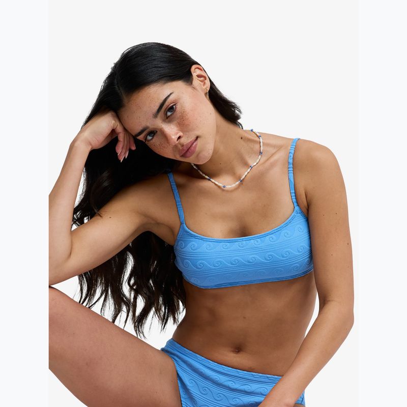 Maudymosi kostiumėlio viršus ROXY Paradise Wave Bralette silver lake blue make a splash 6