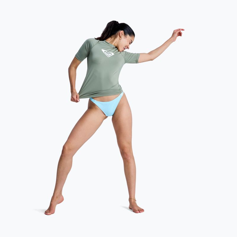 Moteriški plaukimo marškinėliai ROXY Whole Hearted oil green 2