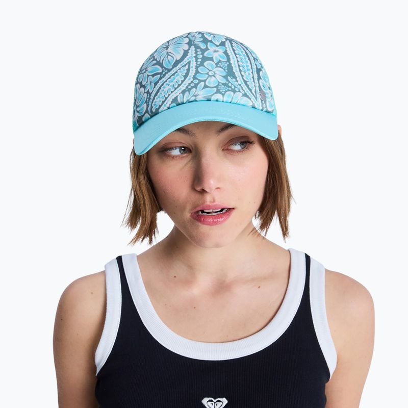 Moteriška kepurė su snapeliu ROXY Beautiful Morning oil green wildside paisley 5