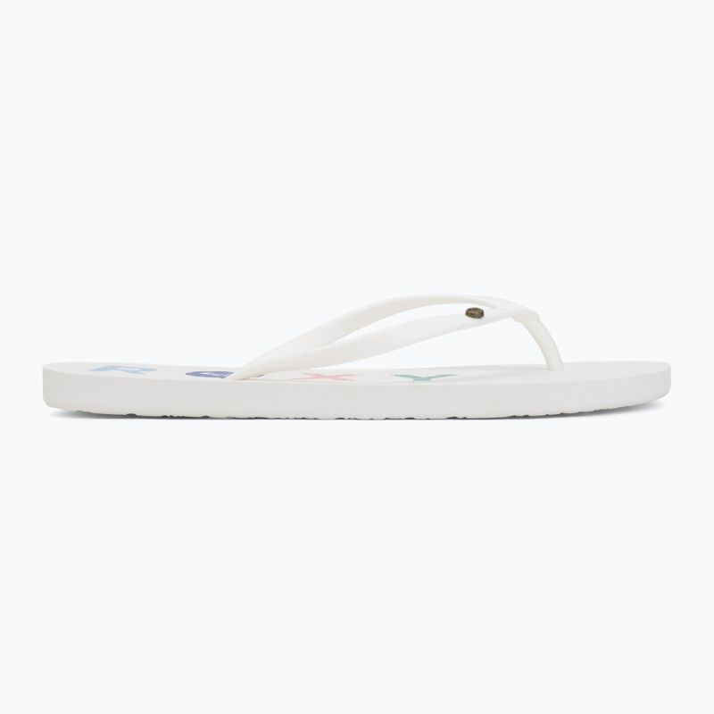 Moteriškos šlepetės per pirštą ROXY Sandy III white multi 1 2