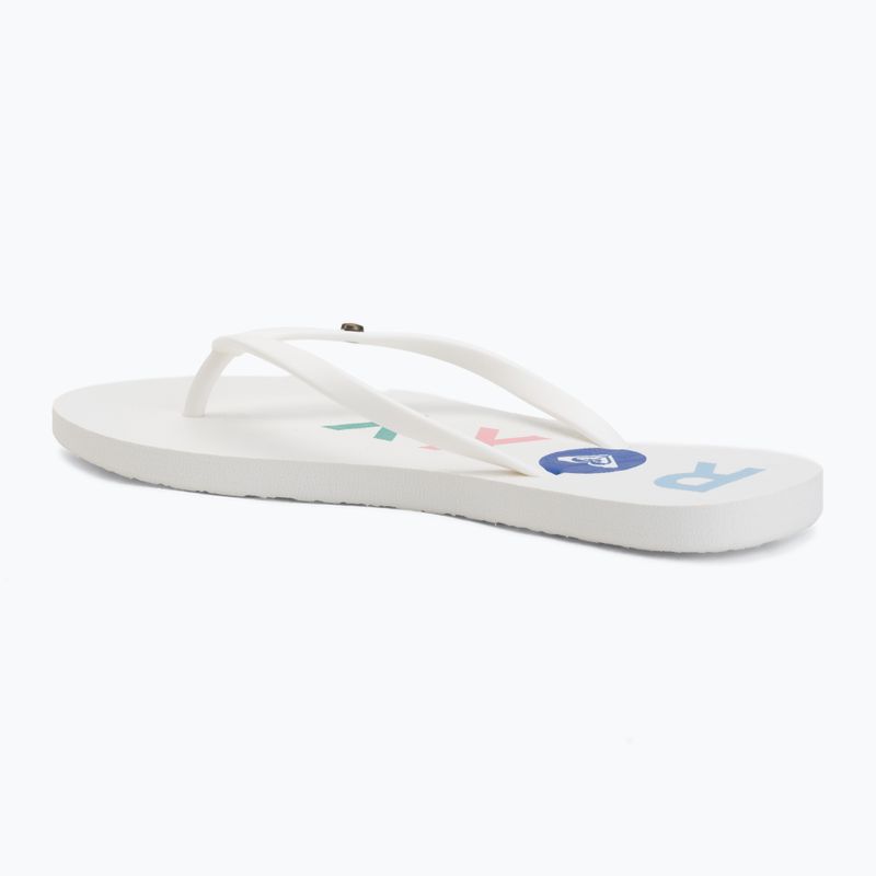 Moteriškos šlepetės per pirštą ROXY Sandy III white multi 1 3