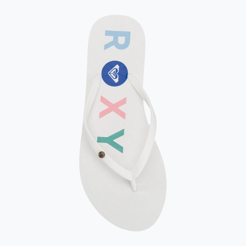 Moteriškos šlepetės per pirštą ROXY Sandy III white multi 1 5