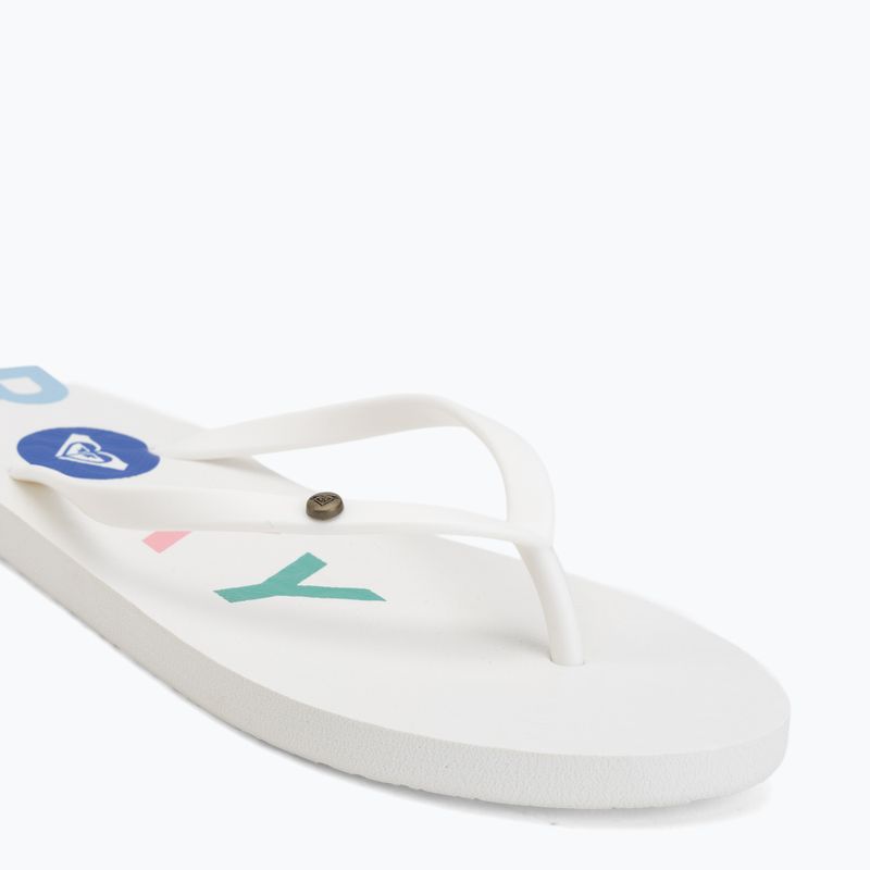 Moteriškos šlepetės per pirštą ROXY Sandy III white multi 1 7