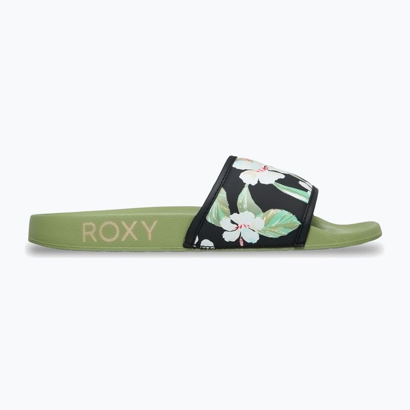 Moteriškos šlepetės ROXY Slippy IV oil green 2