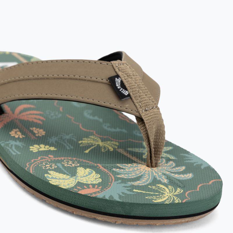 Vaikiškos šlepetės per pirštą Billabong All Day Impact Print moss green 7