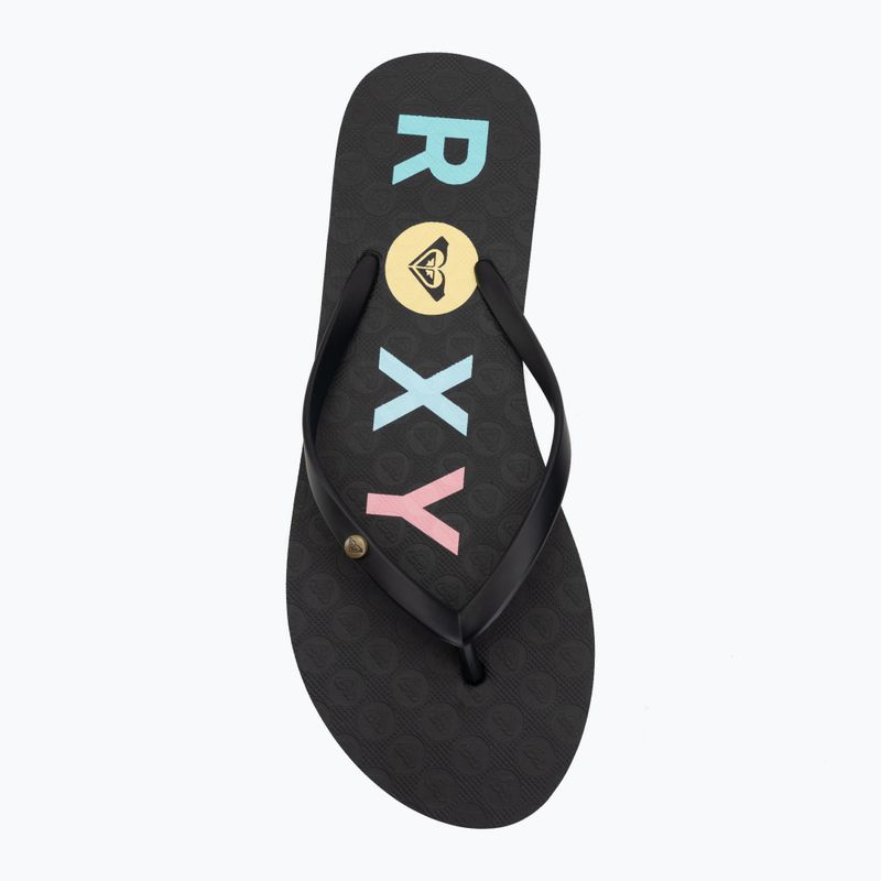 Moteriškos šlepetės per pirštą ROXY Sandy III black/rainbow 5