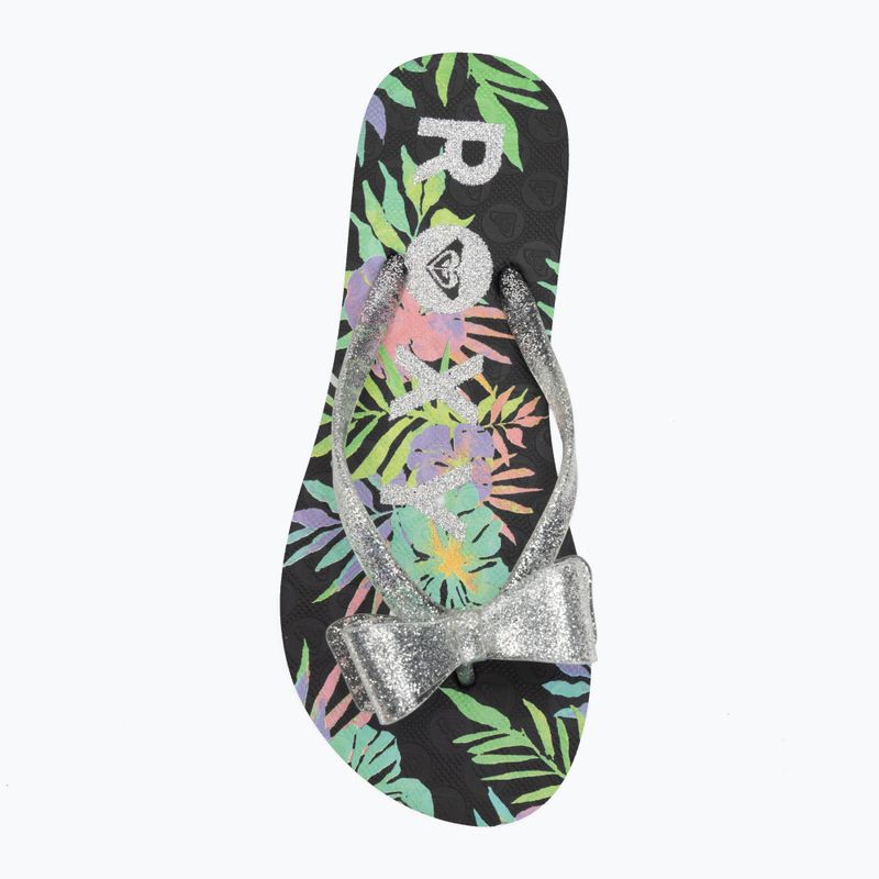 Vaikiškos šlepetės per pirštą ROXY Lulu IV black multi 1 5