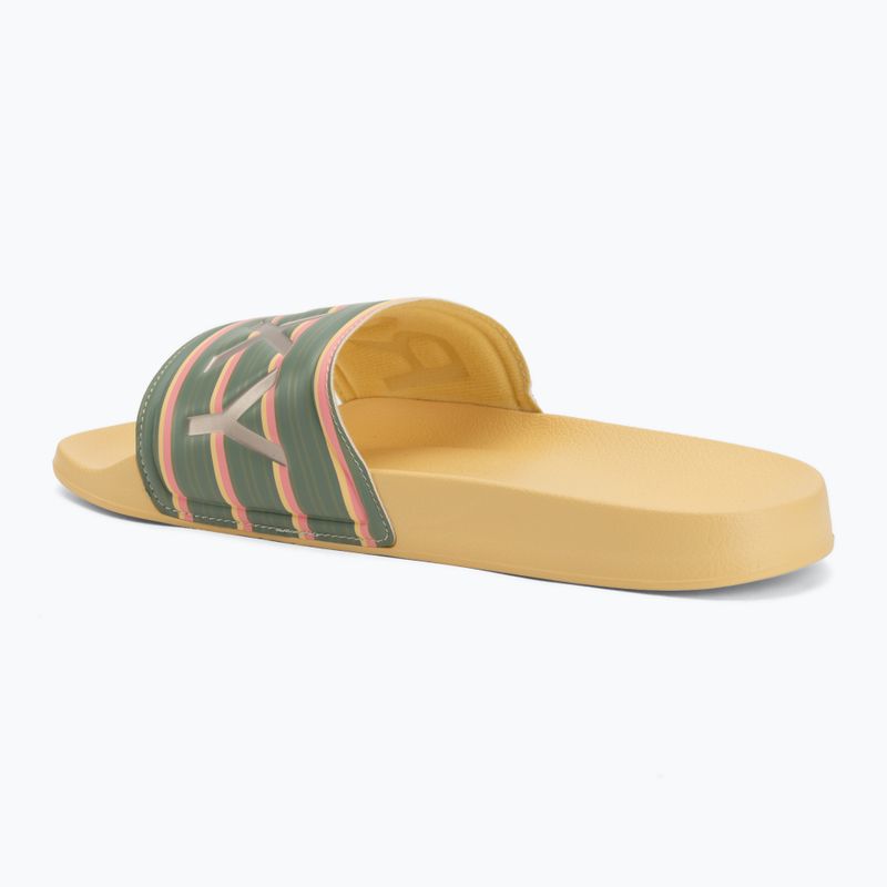 Moteriškos šlepetės ROXY Slippy II Printed gold haze 3