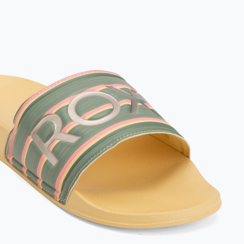 Moteriškos šlepetės ROXY Slippy II Printed gold haze 7