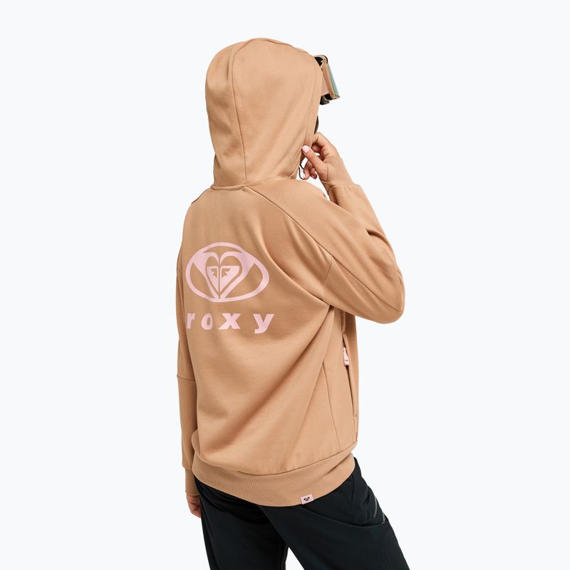 Vaikiškas snieglenčių džemperis ROXY Liberty Hoodie cafe au lait 3
