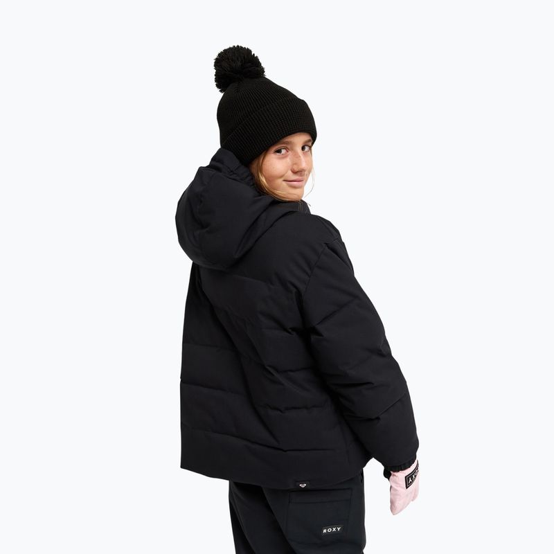 Vaikiška sniego lenktynių striukė ROXY Snowyhill Puffy true black 3