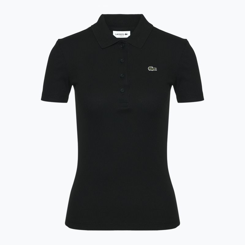 Moteriški polo marškinėliai Lacoste DF5377 black