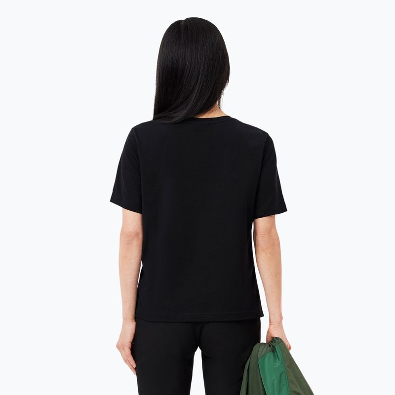 Moteriški marškinėliai Lacoste TF7300 black 2