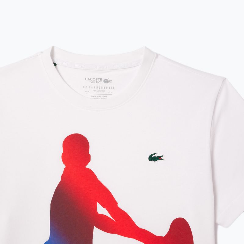 Lacoste Tennis X Novak Djokovic baltų marškinėlių ir kepurės rinkinys 5