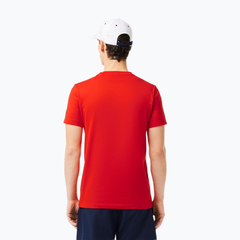 Lacoste Tennis X Novak Djokovic raudonųjų serbentų marškinėlių ir kepurės rinkinys 2