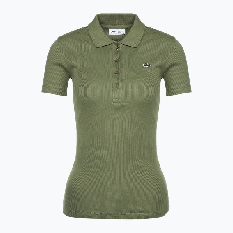 Moteriški polo marškinėliai Lacoste DF5377 khaki