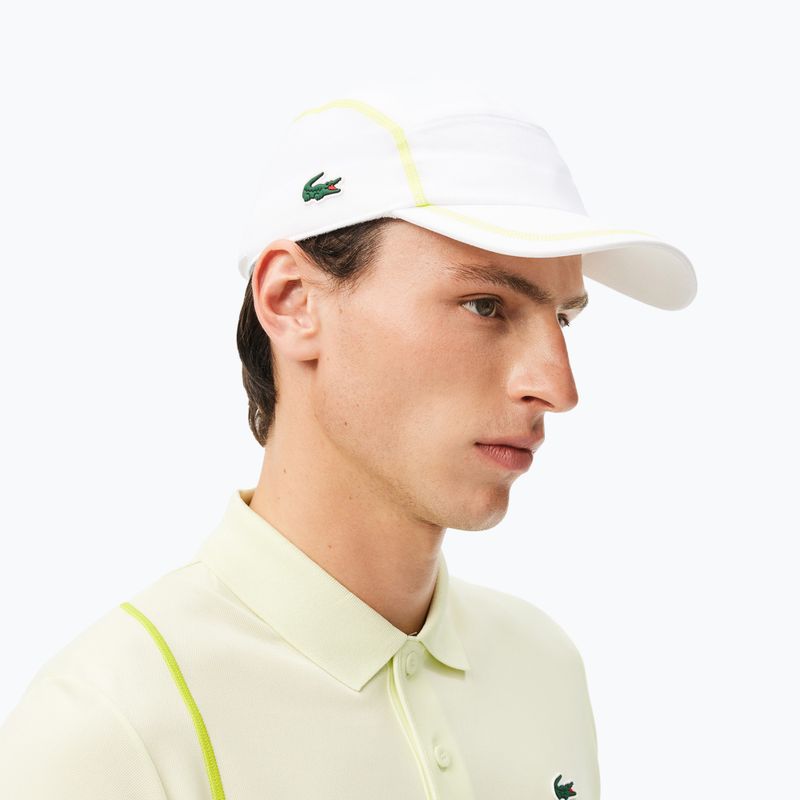 Vyriška kepuraitė su snapeliu Lacoste RK7574 white/white 4