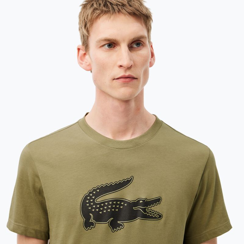 Vyriški marškinėliai Lacoste TH2042 khaki/black 3