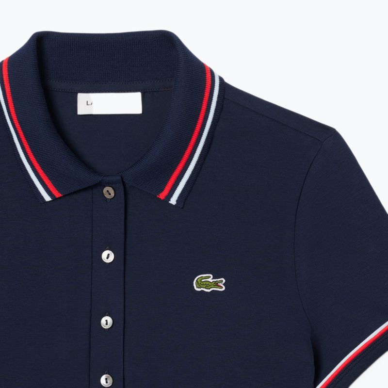 Moteriški polo marškinėliai Lacoste Polo DF9599 navy blue/rill/grenadine 5