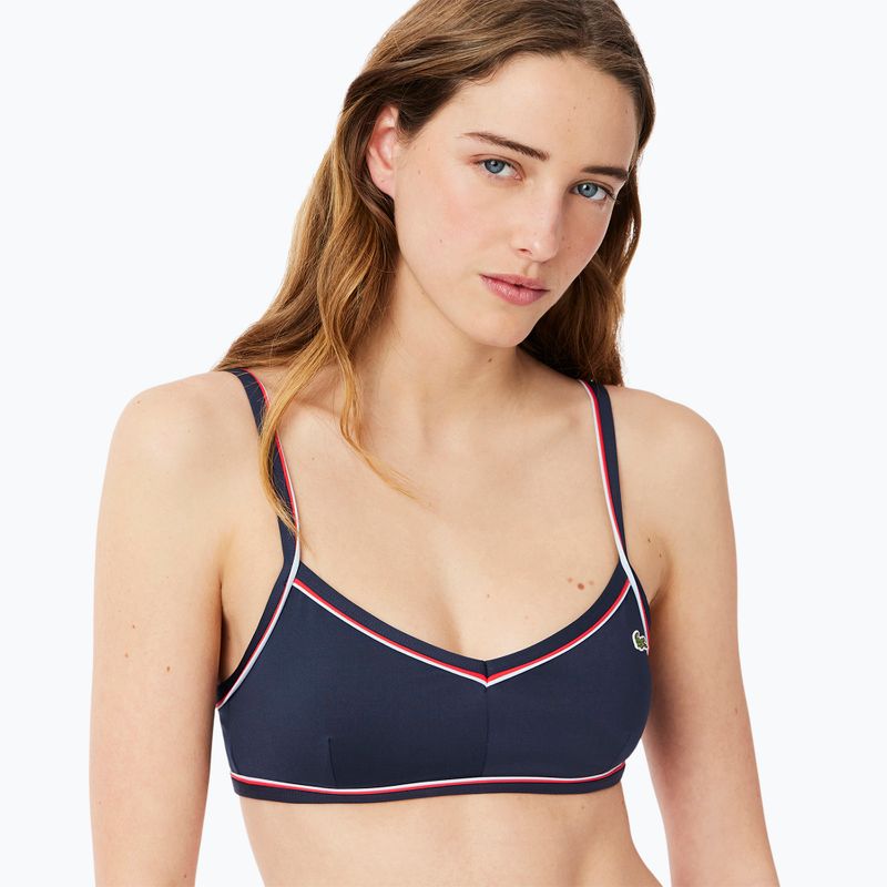 Maudymosi kostiumėlio viršus Lacoste MF9993 navy blue/rill grenadine 4