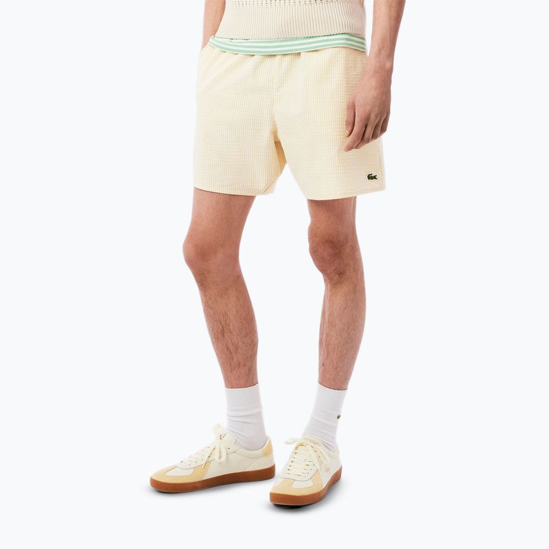 Vyriški maudymosi šortai Lacoste MH9089 white/yellow 6