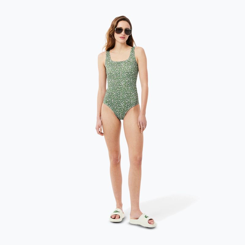Moteriškas maudymosi kostiumėlis Lacoste MF9608 green/flour 4