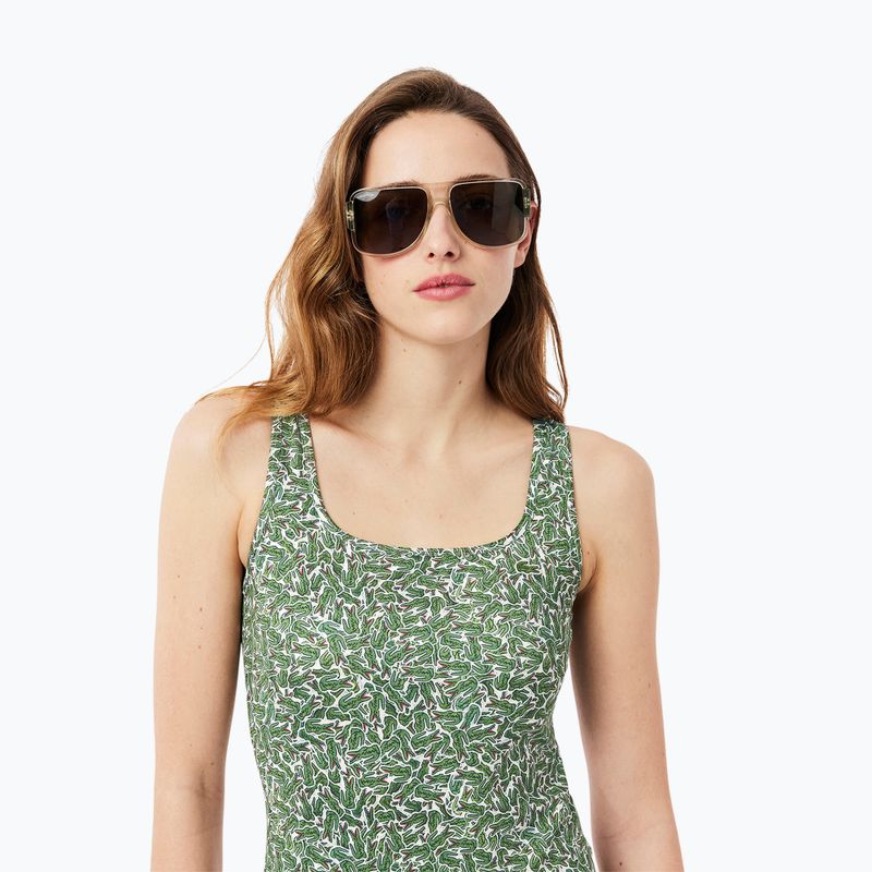 Moteriškas maudymosi kostiumėlis Lacoste MF9608 green/flour 6