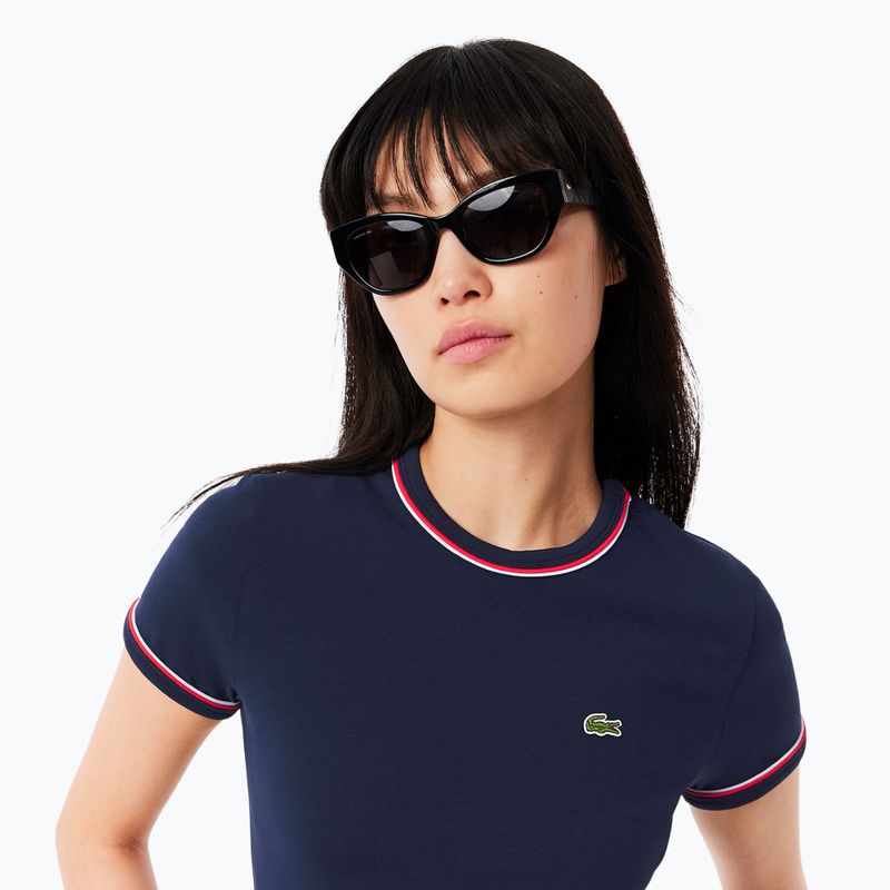 Moteriški marškinėliai Lacoste TF0347 navy blue/rill/grenadine 3